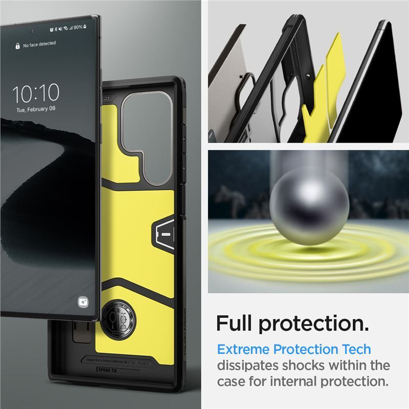 Spigen Tough Armor, gunmetal - Samsung Galaxy S22 Ultra