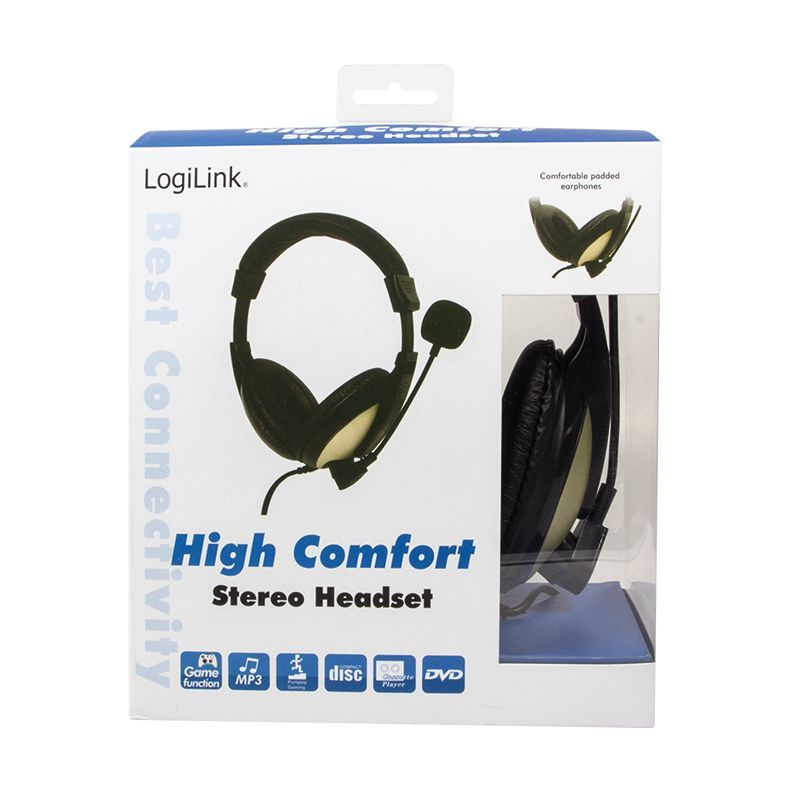 Logilink HS0011A Stereo Headset with High Comfort Black