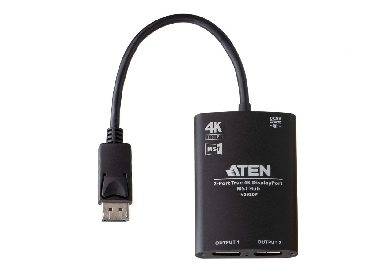 ATEN VS92DP 2-Port True 4K DisplayPort MST Hub