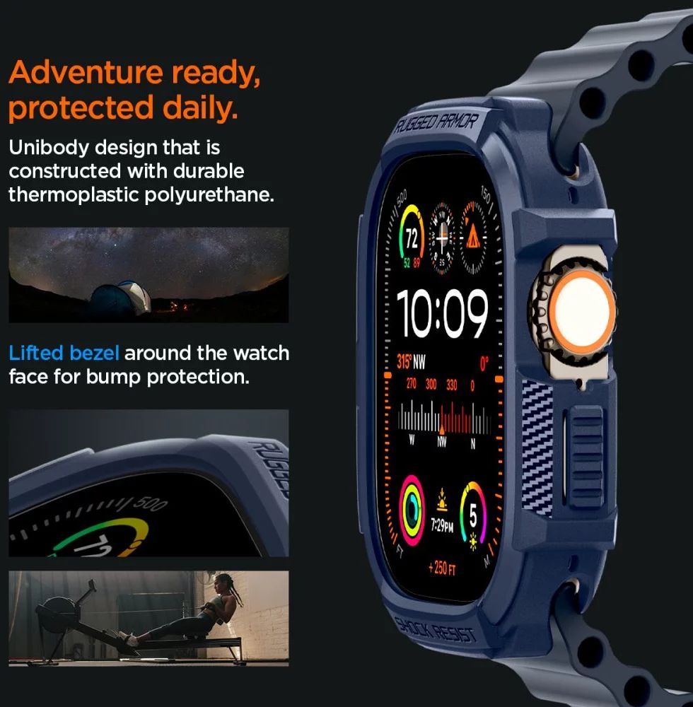 Spigen Rugged Armor Apple Watch Ultra 2/1 49mm Navy Blue