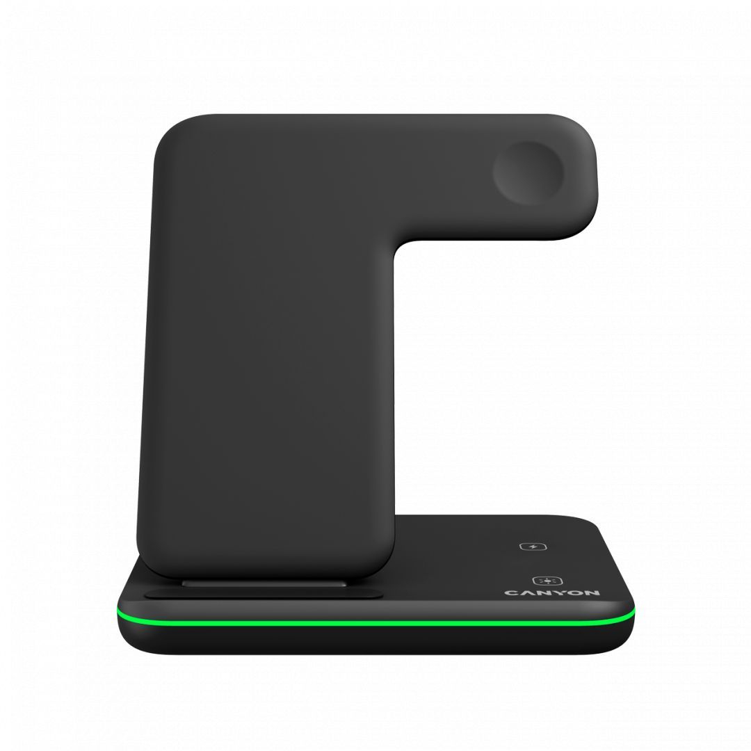 Canyon WS-303 3-in-1 Wireless Charging Station Black