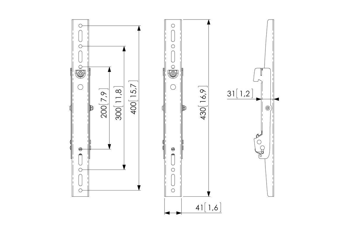 Vogel's PFS 3204 Display Interface Strips Black