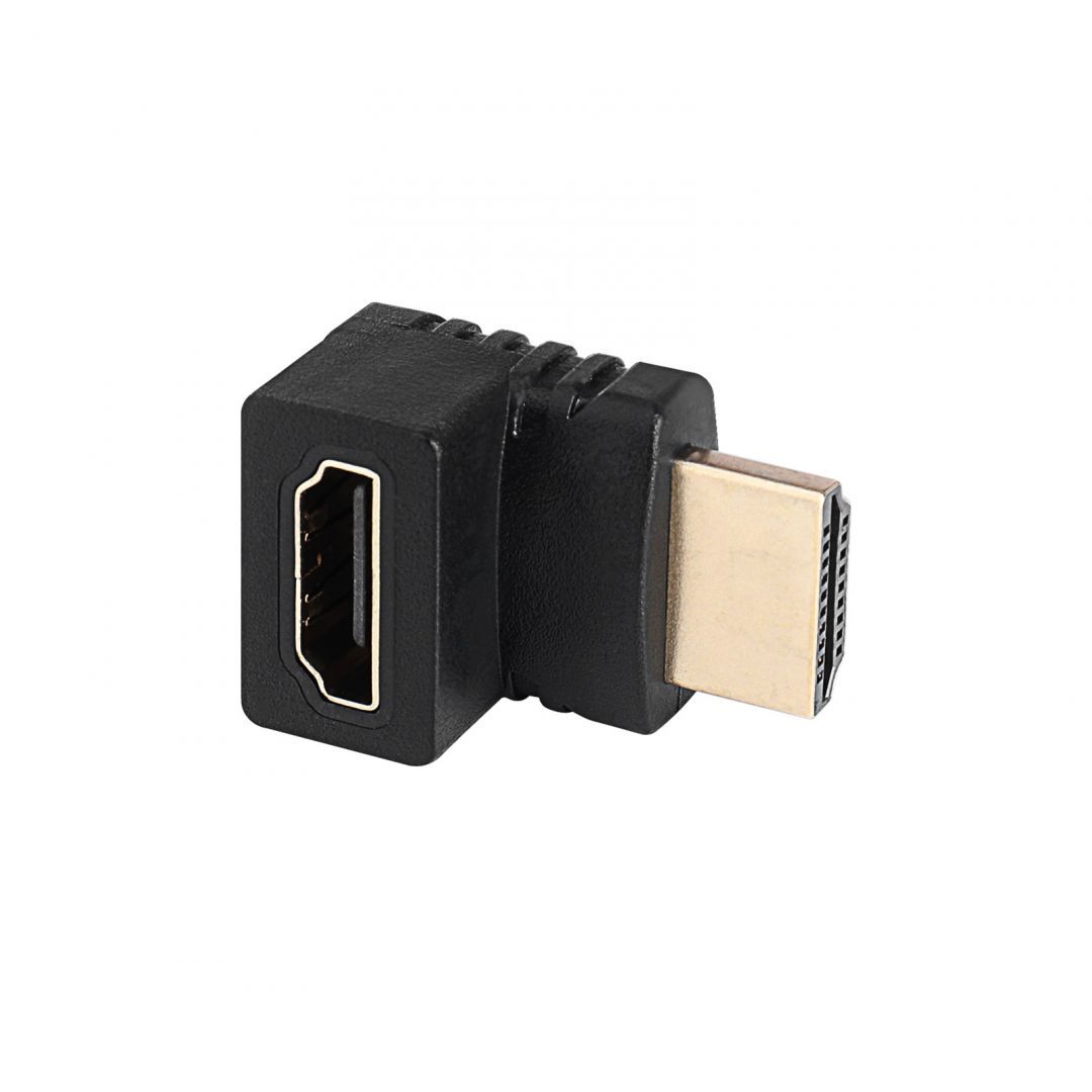 Akyga AK-AD-70 HDMI-M / HDMI-F 90° felfelé adapter Black