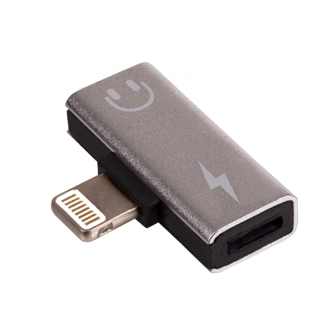 Akyga AK-AD-64 Lightning/Lightning/Lightning Adapter Silver