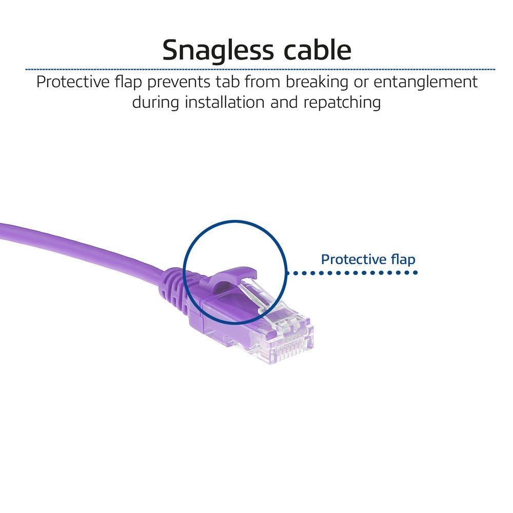 ACT CAT6 U-UTP Patch Cable 0,5m Purple