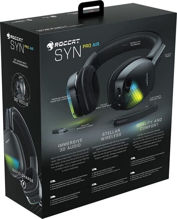 Roccat Syn Pro Air Wireless Gaming Headset Black