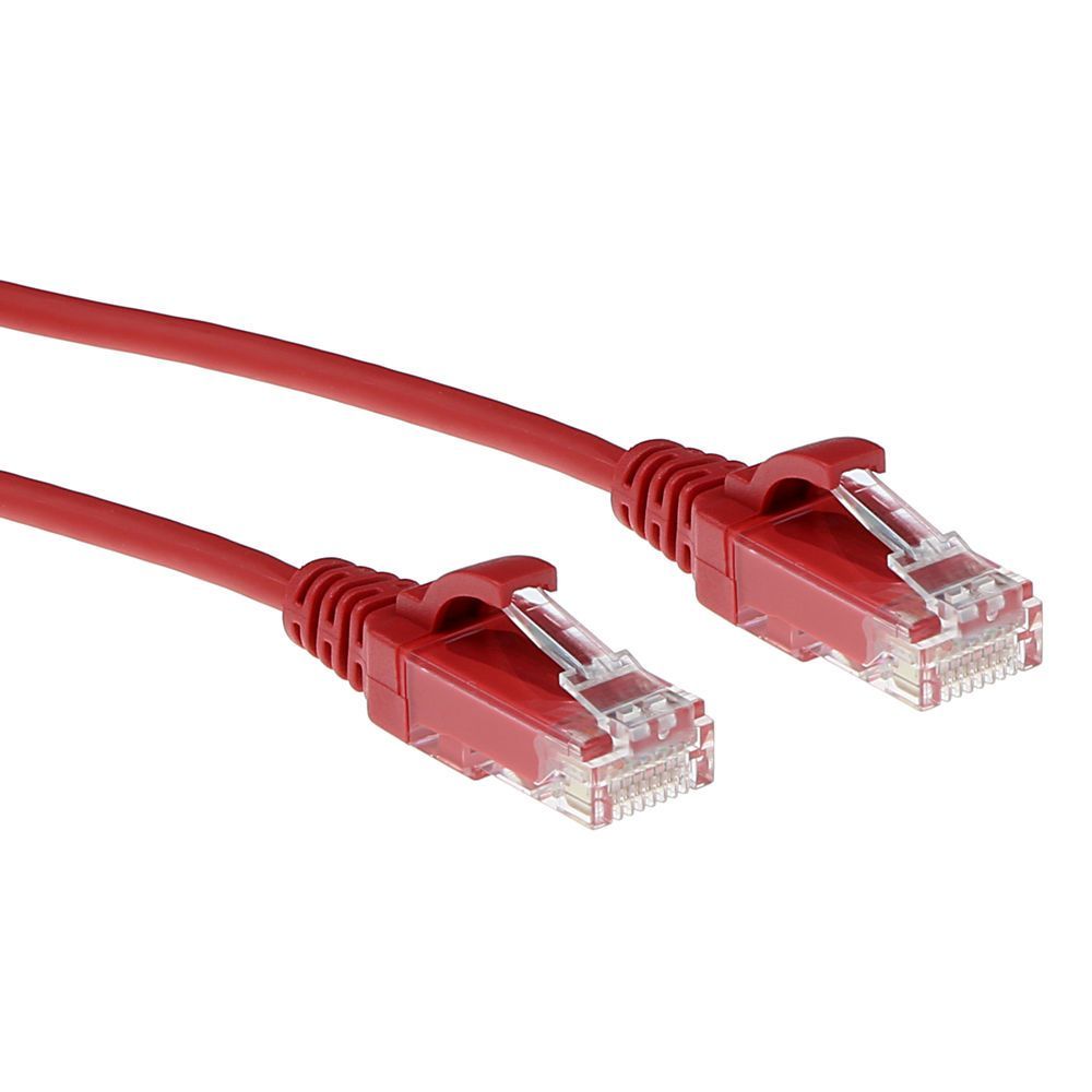 ACT CAT6A U-UTP Patch Cable 0,5m Red