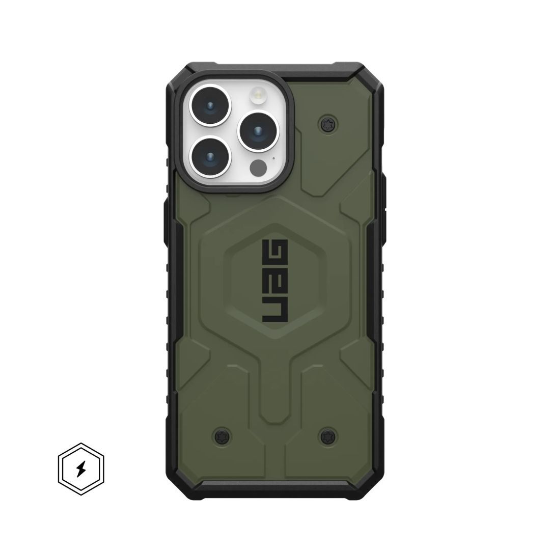 UAG Pathfinder case for MagSafe iPhone 15 Pro Max Olive Drab