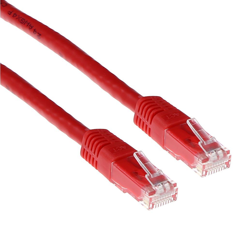 ACT CAT6A U-UTP Patch Cable 0,5m Red