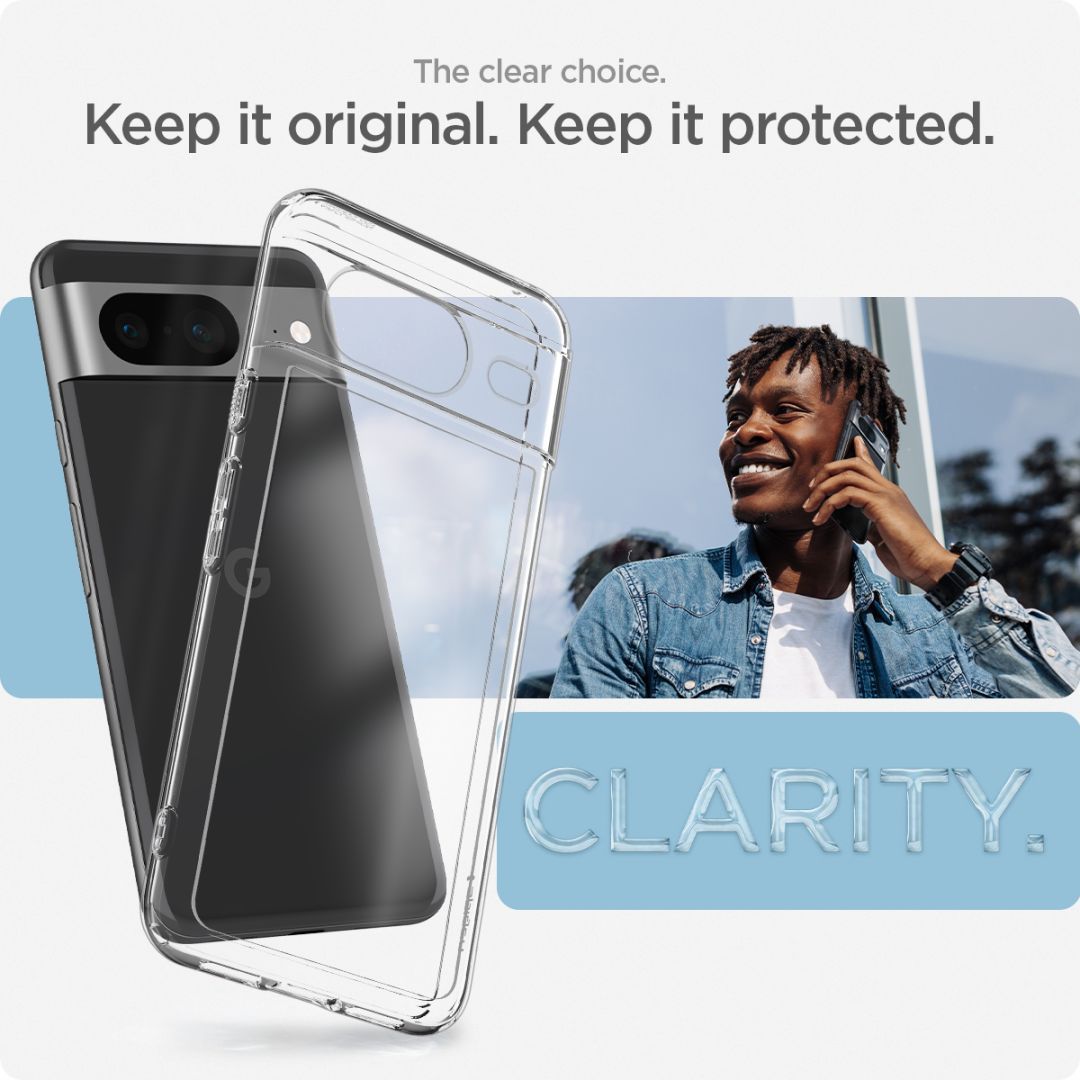 Spigen Google Pixel 8 Ultra Hybrid Crystal Clear