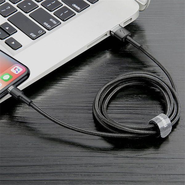 Baseus Cafule lightning Cable 2,4A 1m Black