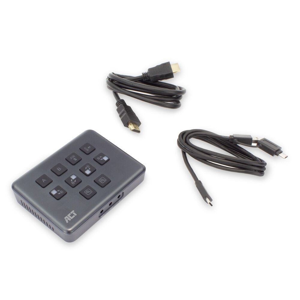 ACT AC7610 Dual HDMI input USB-C Video Switcher for capturing and live streaming ACT AC7610 Dual HDMI input USB-C Video Switcher for capturing and live streaming