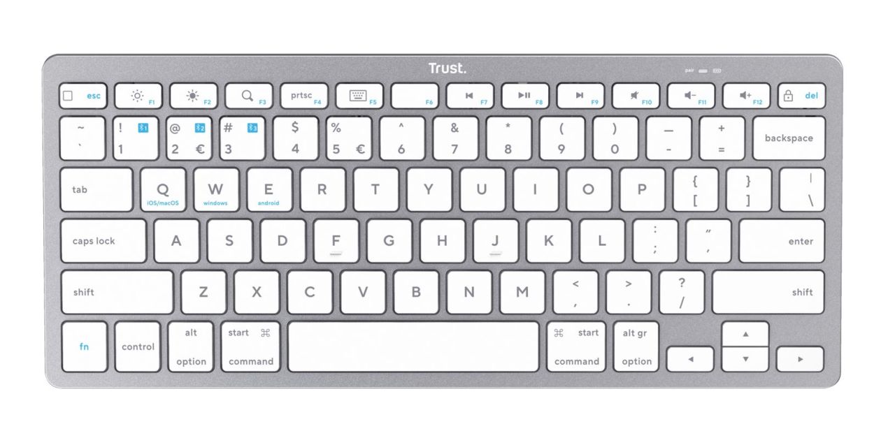 Trust Basics Bluetooth Keyboard Silver US