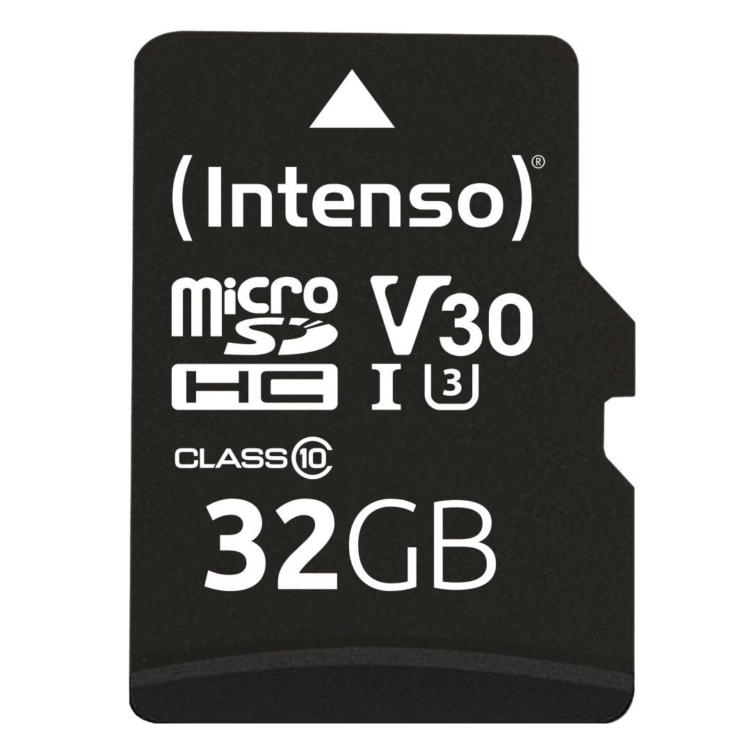 Intenso 32GB MicroSDXC Professional Class 10 U1 V30 + adapterrel