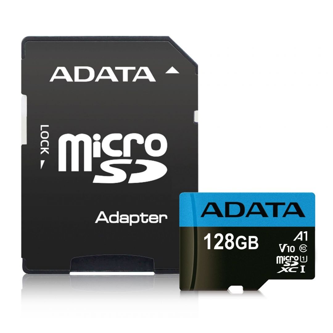 A-Data 128GB microSDXC Premier Class 10 UHS-I V10 A1 + adapterrel