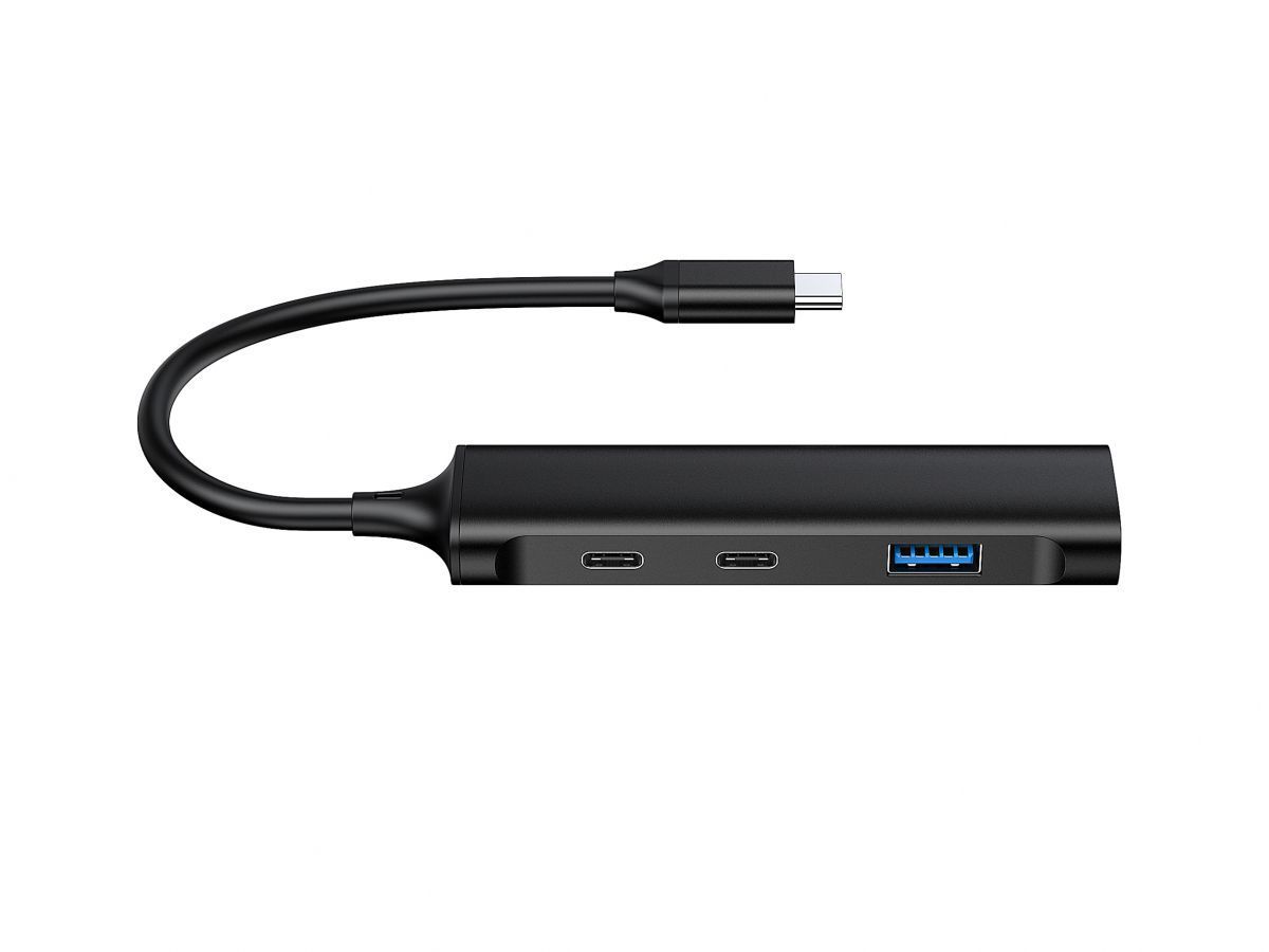 Conceptronic 4-Port USB-C HUB Black