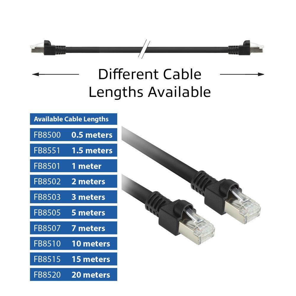 ACT CAT7 S-FTP Patch Cable 1,5m Black