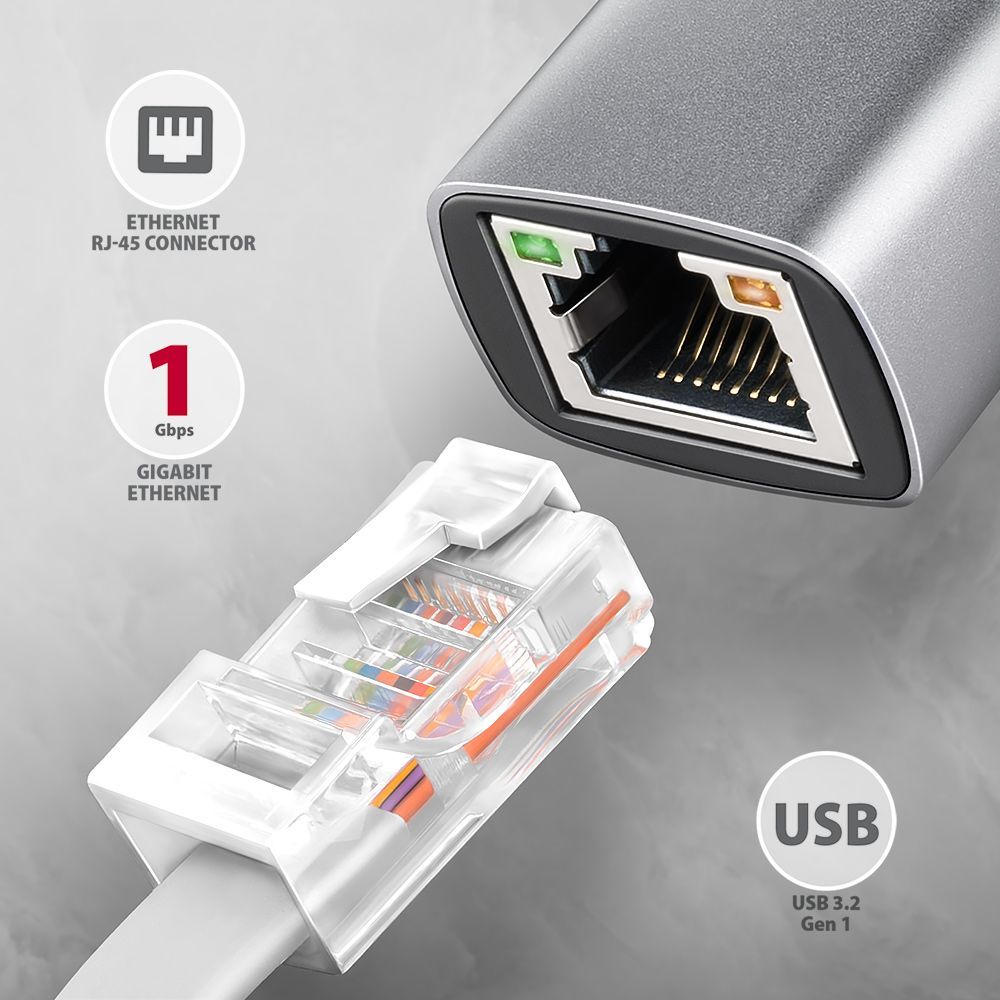 AXAGON ADE-TXPD USB-C Gigabit Ethernet Adapter