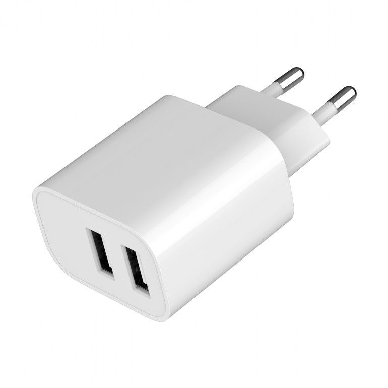 Gembird 2-Port Universal USB Charger White