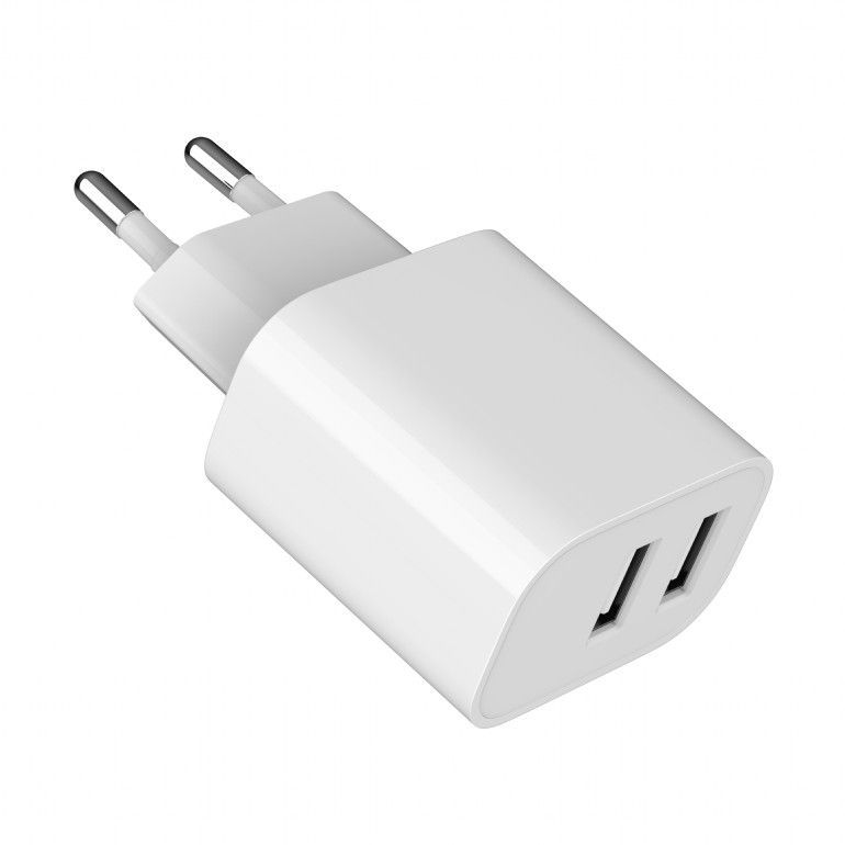 Gembird 2-Port Universal USB Charger White