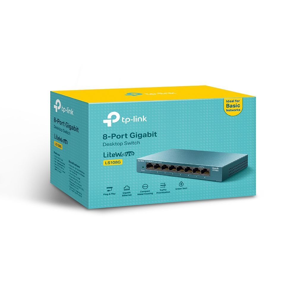 TP-Link LS108G LiteWave 8-Port Gigabit Desktop Switch