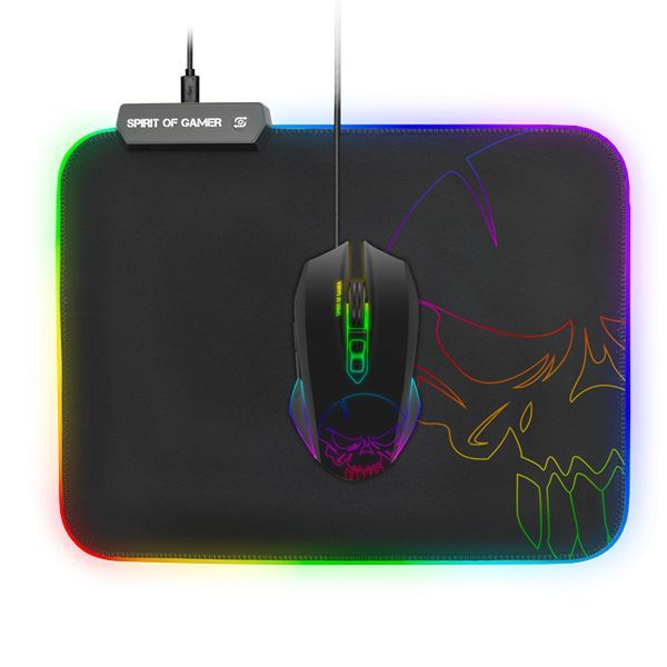 Spirit Of Gamer RGB Medium Egérpad Black