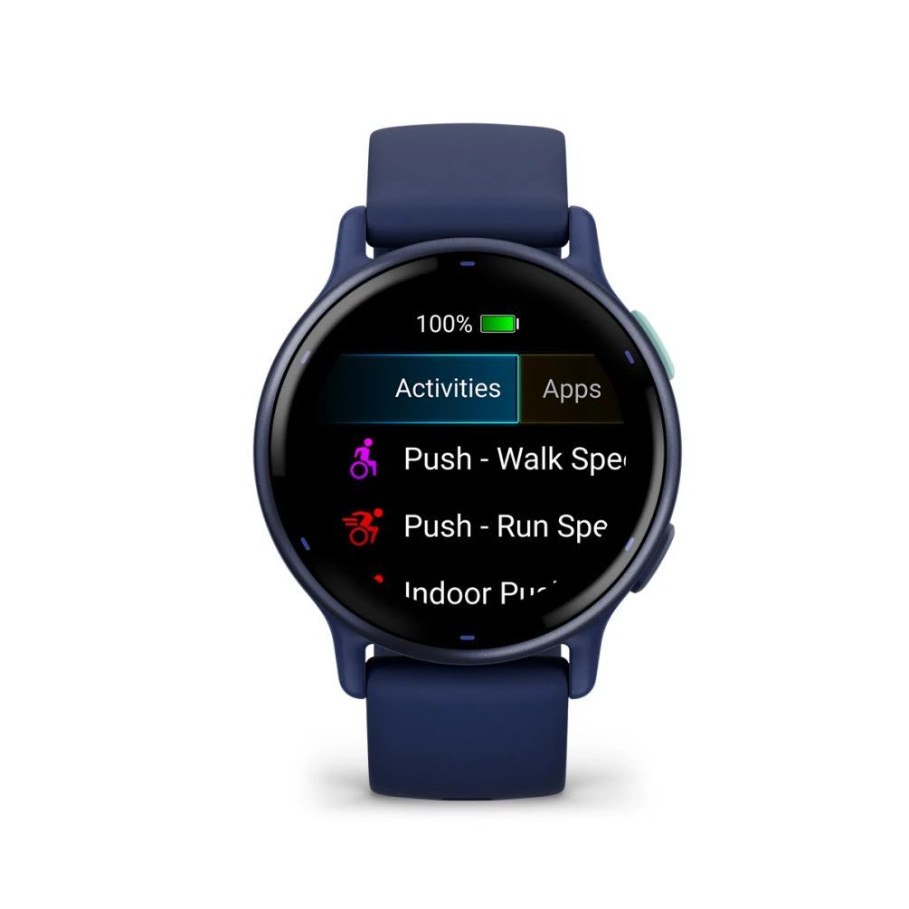 Garmin Vivoactive 5 Metallic navy Aluminium bezel with navy case and silicone band