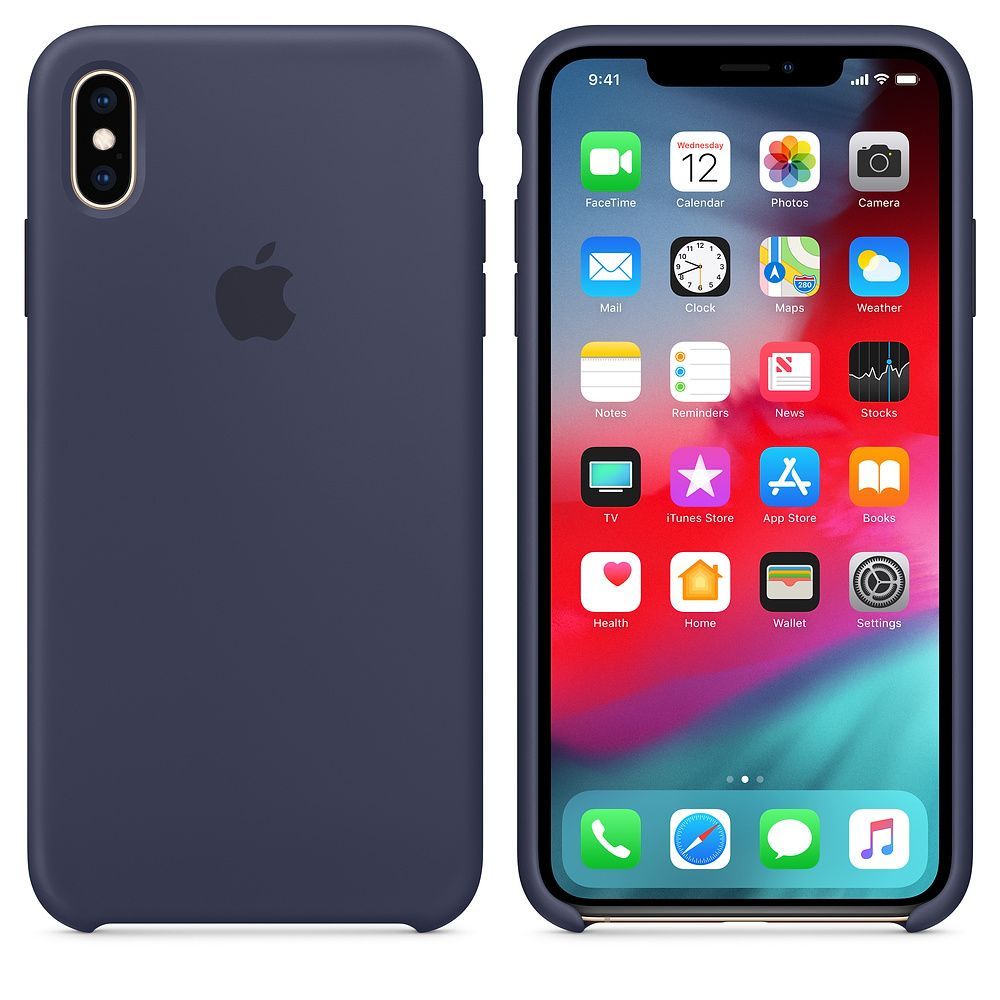 Apple iPhone XS Max Silicone case Midnight Blue