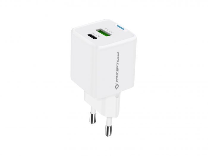 Conceptronic 2-Port 33W USB Charger White