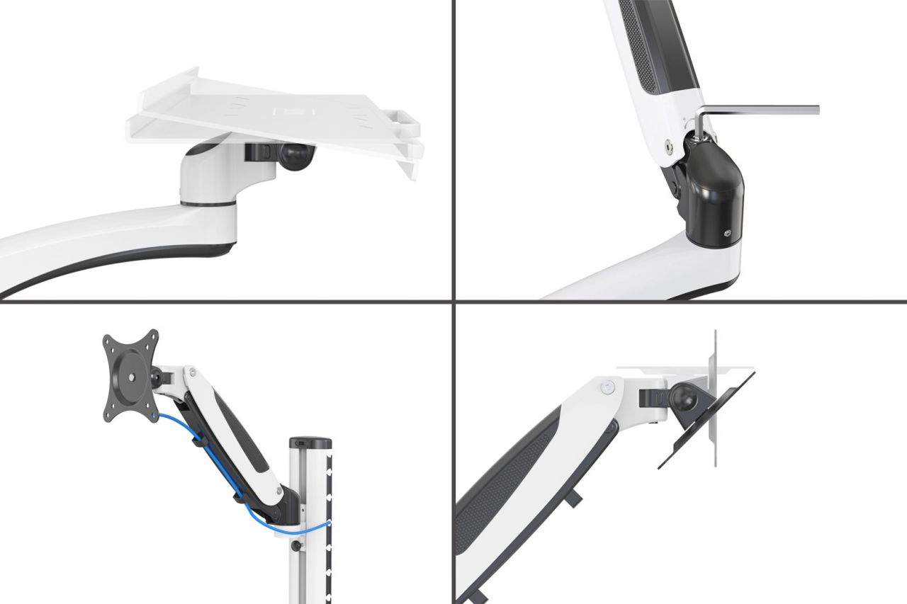 Digitus DA-90451 Workstation (monitor, keyboard, mouse) Wall Mount 32" White/Black