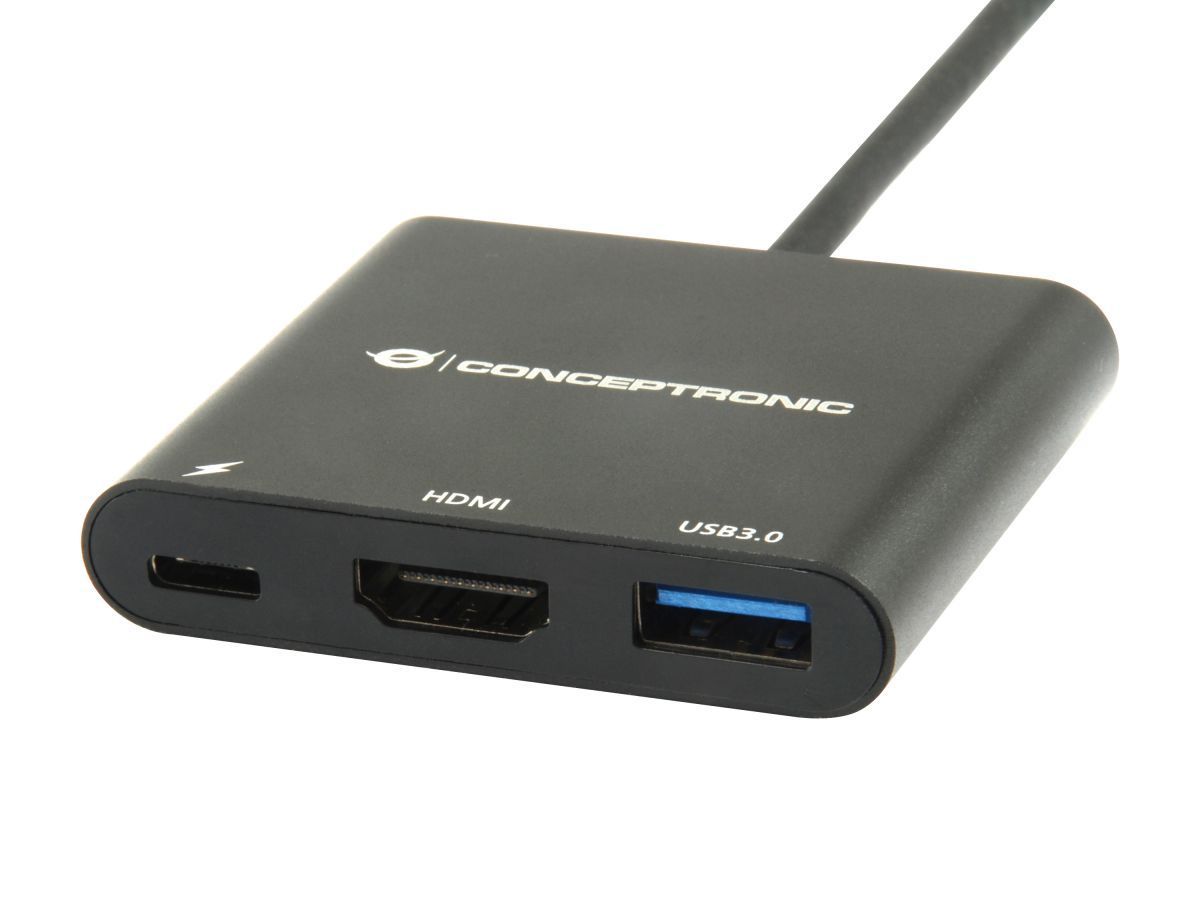 Conceptronic DONN01B 3in1 USB3.2 Gen 1 Docking Station Black