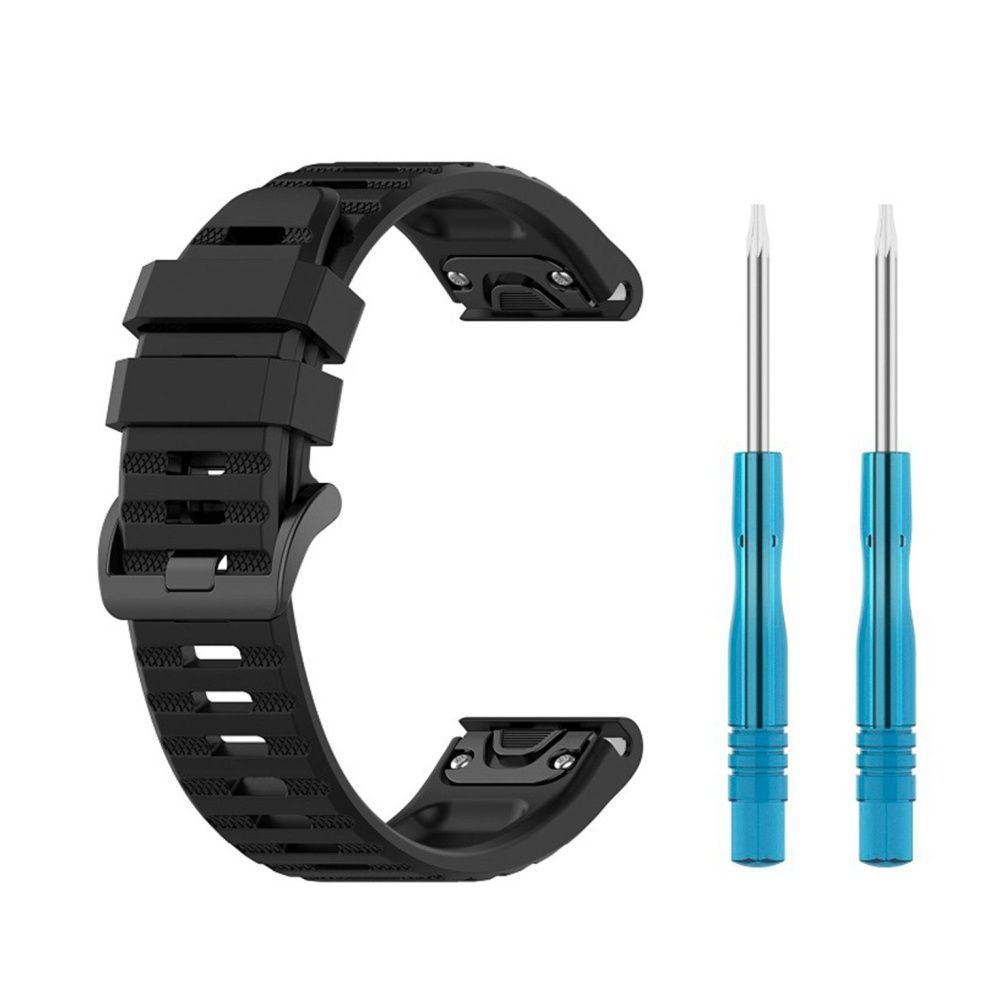 FIXED Szilikon szíj Garmin QuickFit okosórához 22mm, fekete