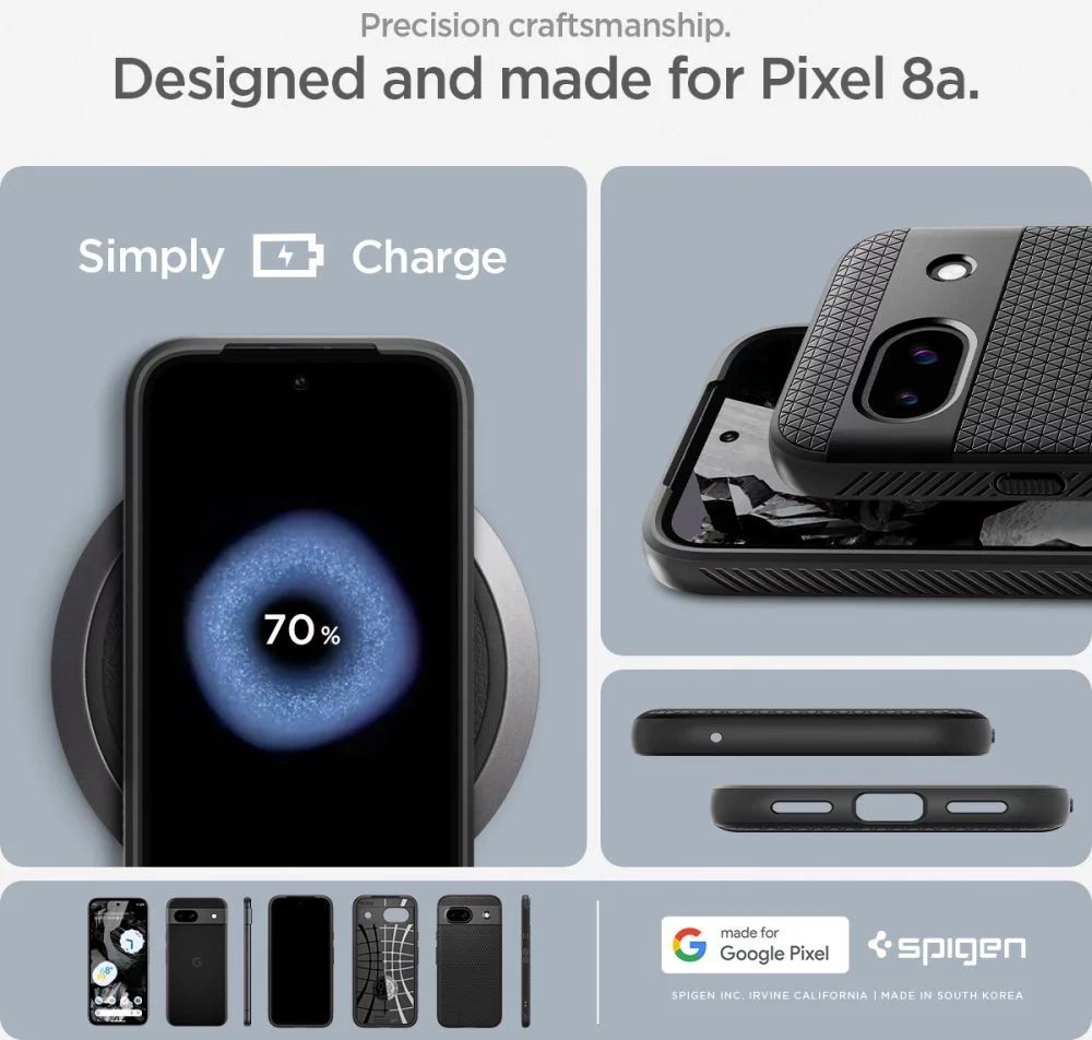 Spigen Liquid Air for Google Pixel 8a Matte Black