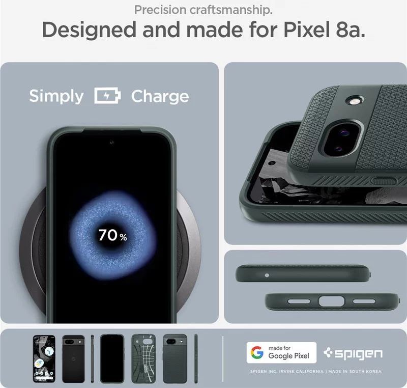 Spigen Liquid Air for Google Pixel 8a Abyss Green