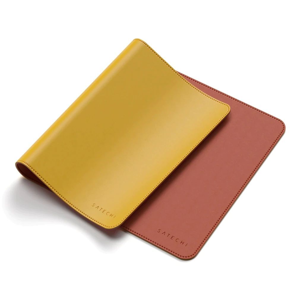 Satechi Dual Sided Eco Leather Deskmate Egérpad Yellow/Orange