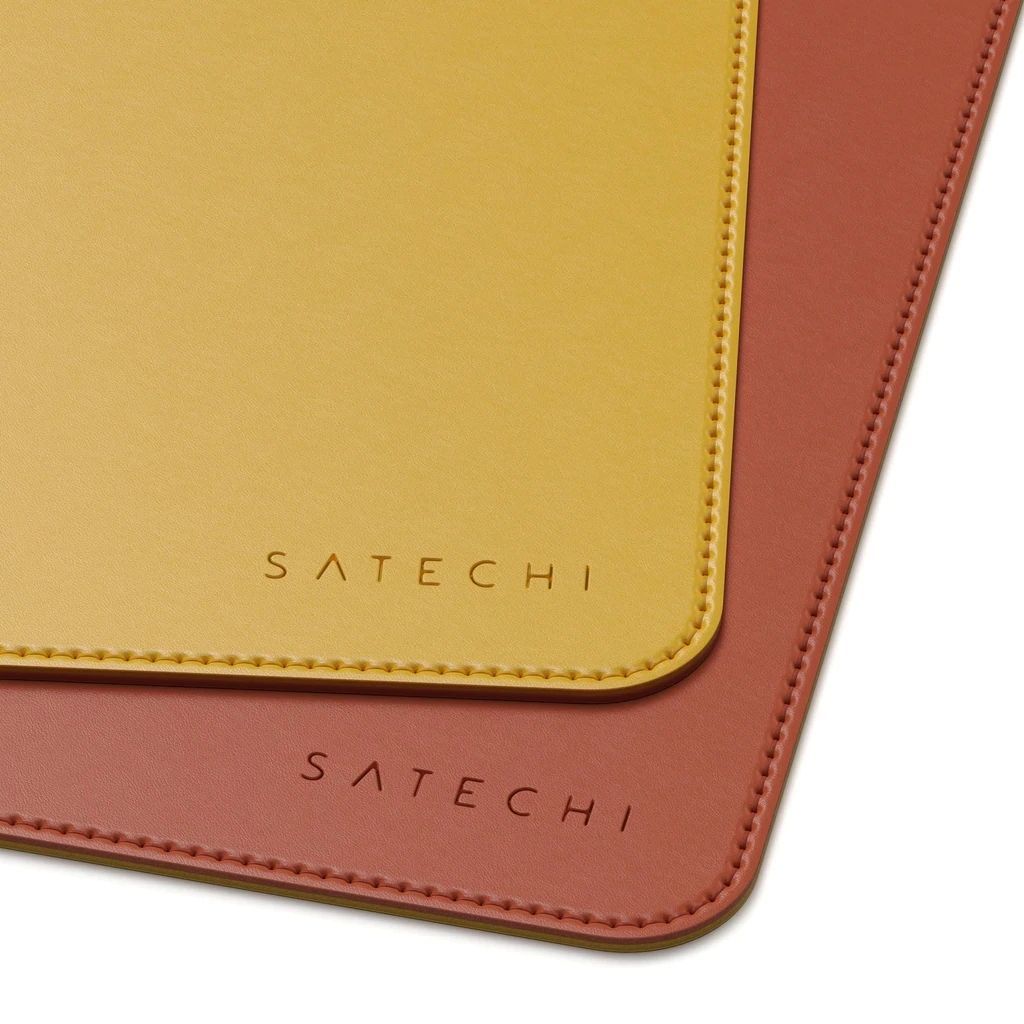 Satechi Dual Sided Eco Leather Deskmate Egérpad Yellow/Orange