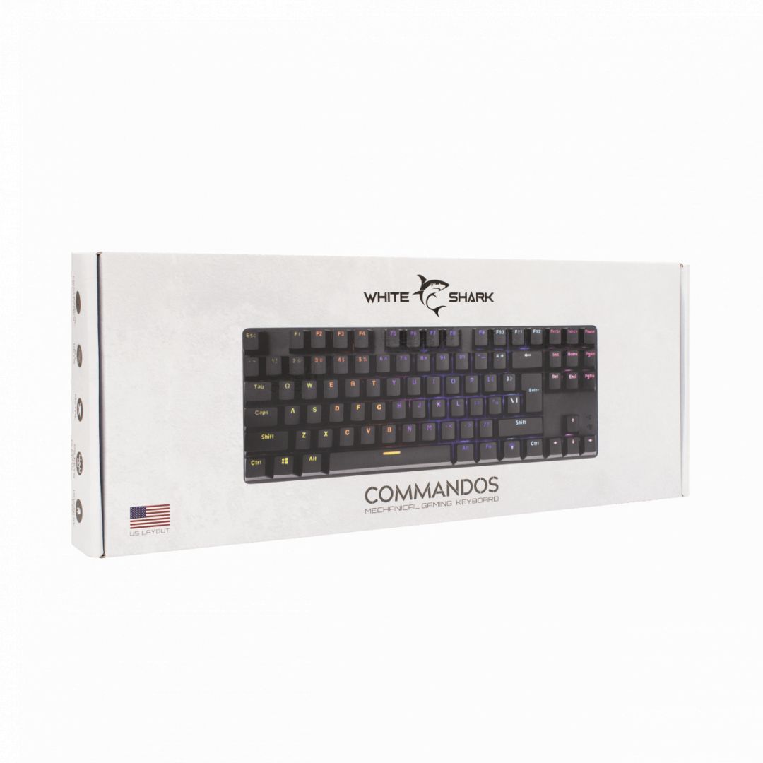 White Shark GK-2106B Commandos Red Switch Mechanical Gaming keyboard Black HU