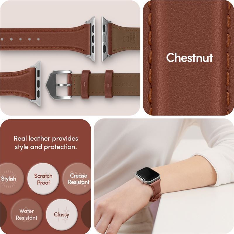 Spigen Kajuk Watch Band, chestnut - Apple Watch 41mm/40mm/38mm