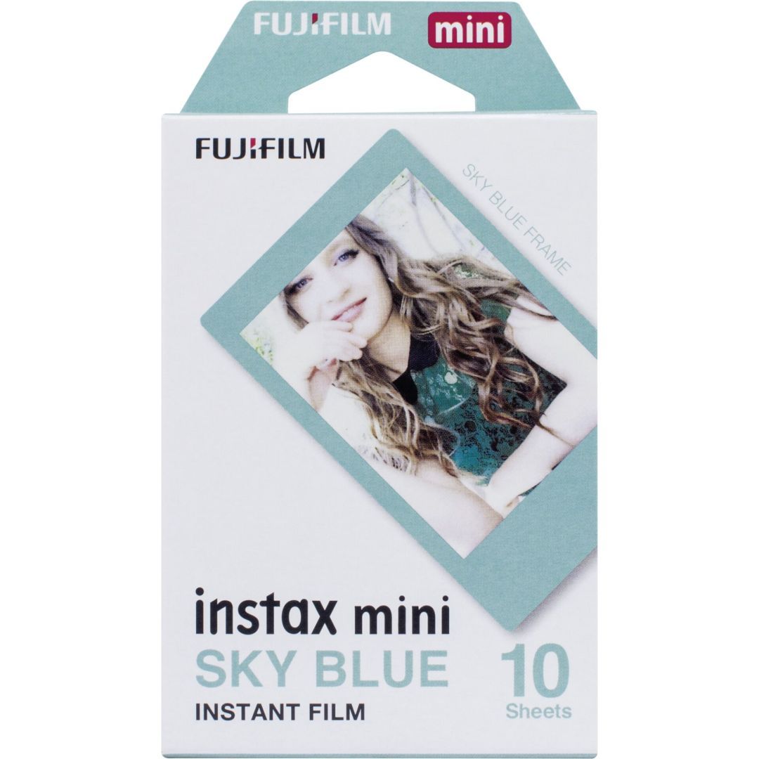 Fujifilm Instax Mini Black Film Blue frame 10db