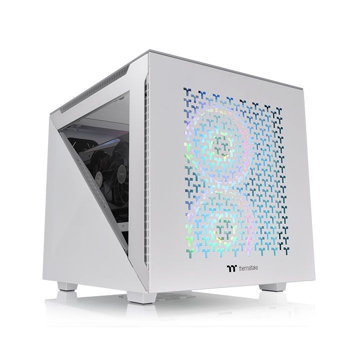 Thermaltake Divider 200 TG Air Snow Tempered Glass White