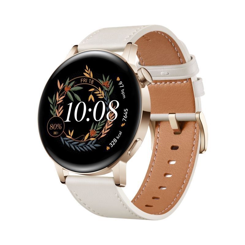 Huawei Watch GT 3 42mm Elegant Edition with Leather Strap White