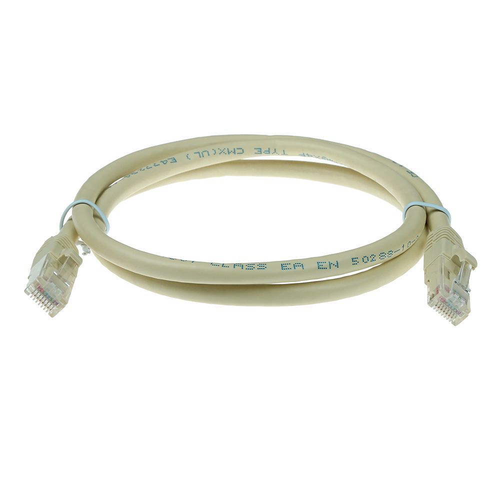 ACT CAT6 U-UTP Patch Cable 1m Ivory