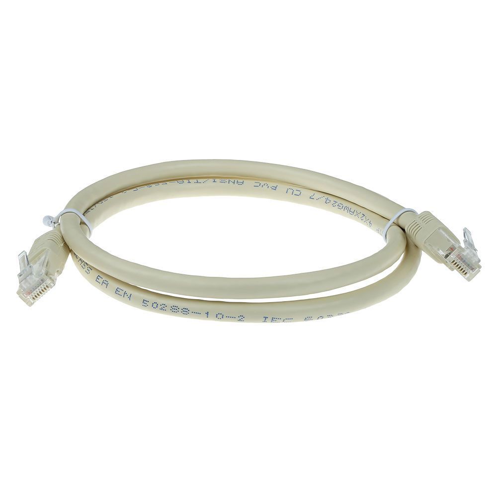 ACT CAT5E U-UTP Patch Cable 1m Ivory