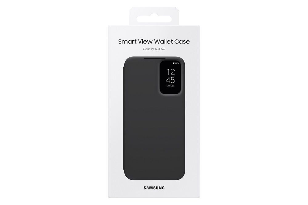 Samsung A34 Smart View Wallet Case Black