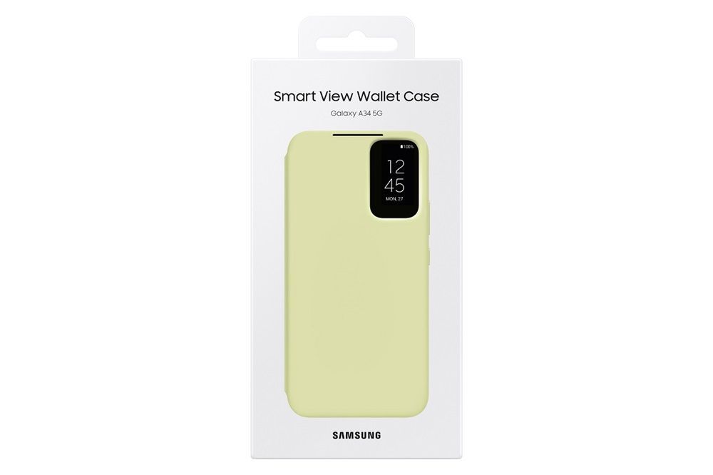 Samsung A34 Smart View Wallet Case Lime