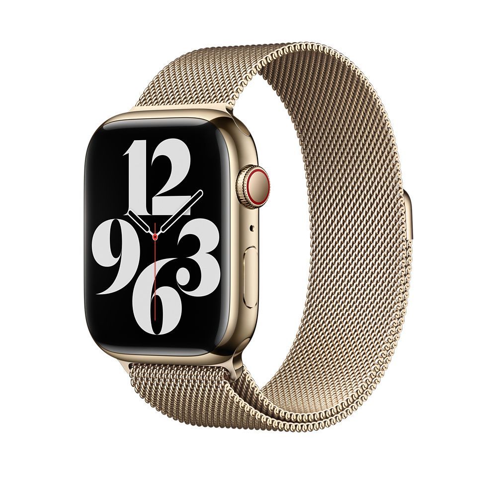 Apple Watch 45mm Band: Gold Milanese Loop