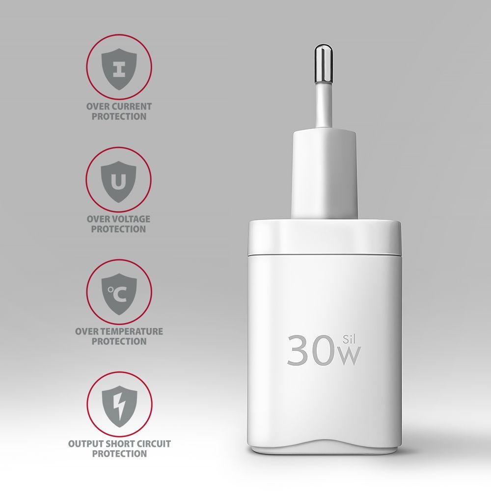 AXAGON ACU-PD30W PD3.0 & QC4+ Wall Charger 30W White