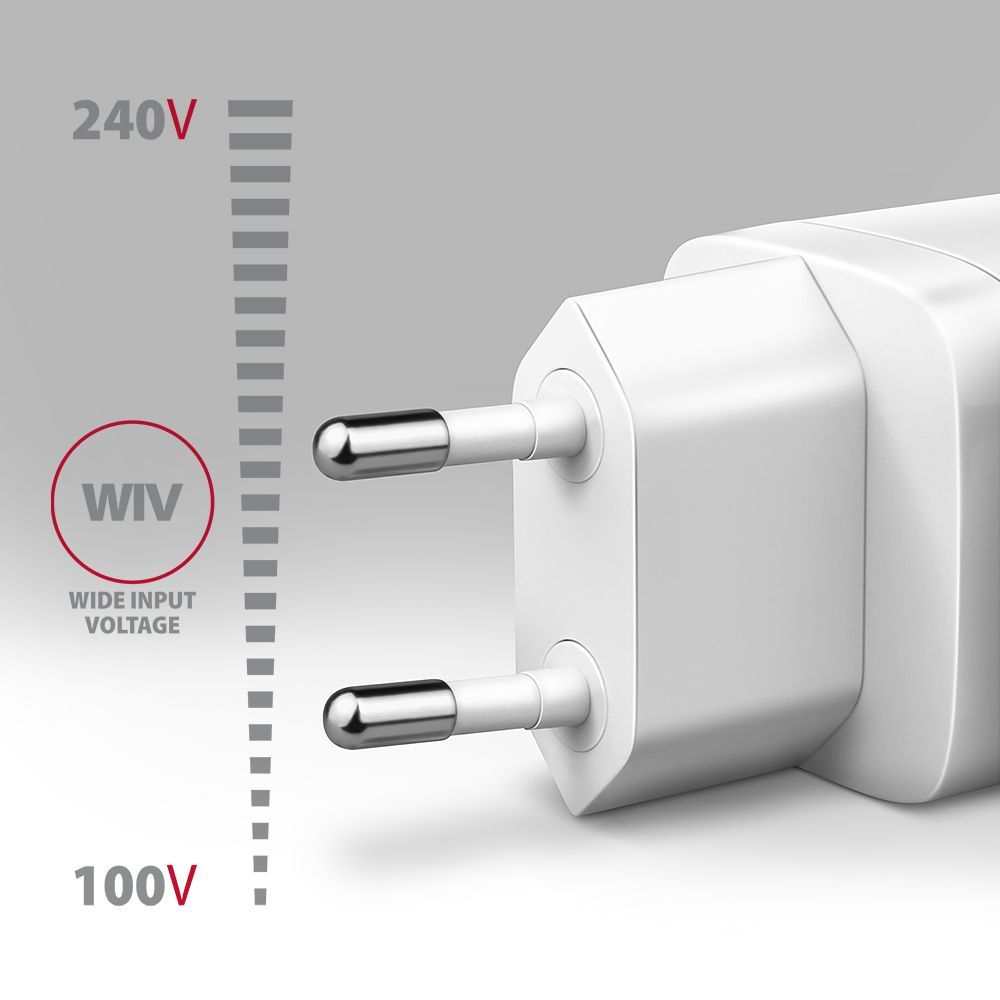 AXAGON ACU-PD20W PD3.0 & QC4+ Wall Charger 20W White