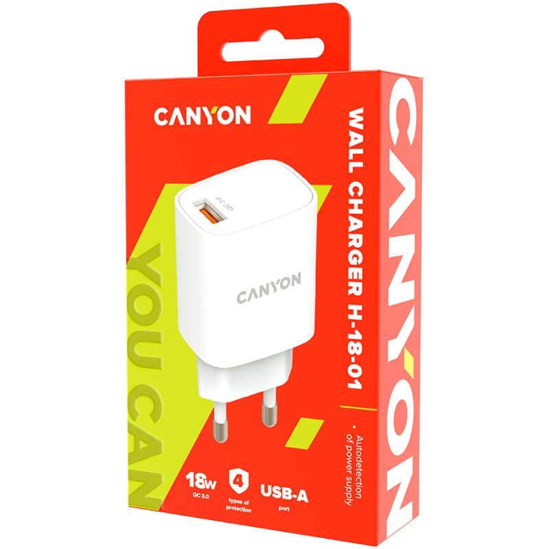 Canyon CNE-CHA18W Wall Charger 18W White