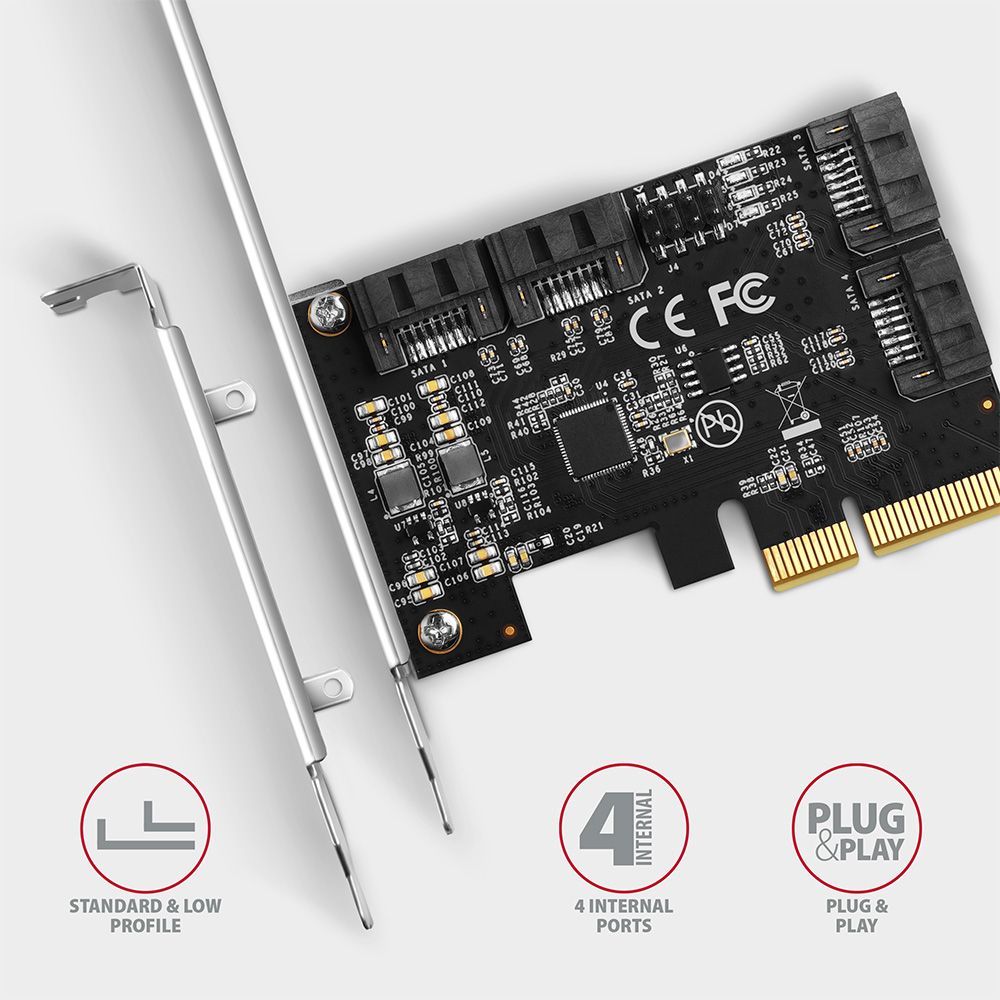 AXAGON PCES-SA4X4 PCIe Controller 4x SATA 6G